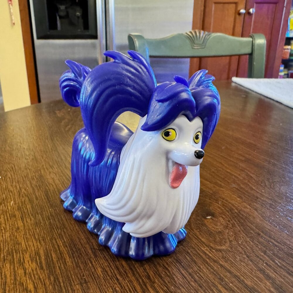 DISNEY STORE VAMPIRINA WOLFIE PURPLE WHITE DOG JUST PLAY 3.5” TOY FIGURE